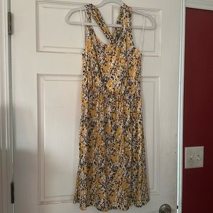 Beautiful yellow & navy dress